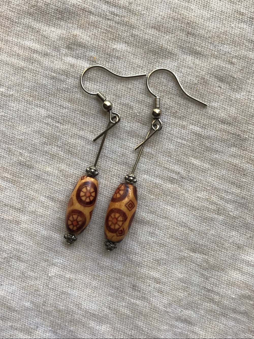 Handcrafted Brown Bead Dangle Earrings - Women Jewelry